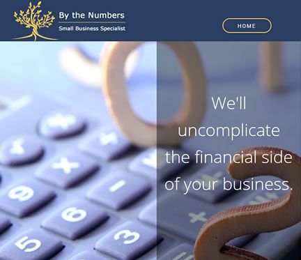 By The Numbers Bookkeeping website - Kitchener, ON